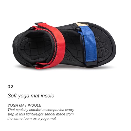 Image of vibdiv Boys Girls Sandals Open-Toe Summer Outdoor Unisex Child Sport Sandals Athletic Lightweight(Toddler /Little Kid /Big Kid)