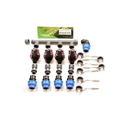 Preisvergleich Produktbild Plug&Rain 4er-Ventilverteiler mit Hunter PGV, 32 mm (1") Eco