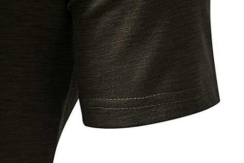 Grajtcin Slim Fit Henley Shirts For Men Short Sleeve Casual Shirts For Men Fashion Henley Tee Top Army Green Xl #TOP6