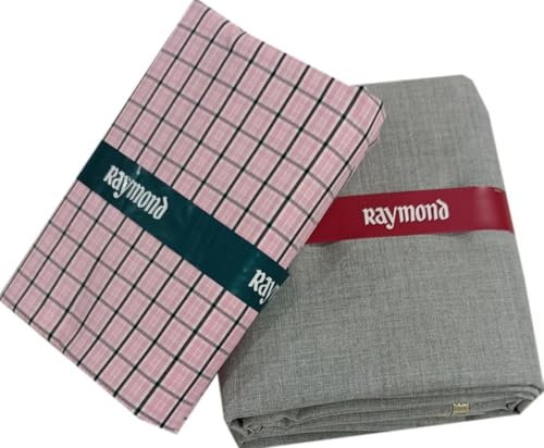 Image of Raymond Premium Unstitched Formal Shirt Fabric, Cotton Blend Stripes, 150 x 150 cm, Regular Fit, Professional Wear Collection