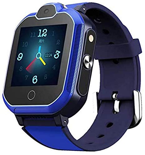 4G GPS Tracker Uhr für Kinder. Smartwatch mit Telefon und Notruf, Deutscher GPS Tracker Shop Blue