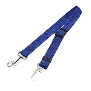 MG Enterprise Adjustable Pet Cat Dog Car Seat Belt Nylon Leash for Pet Dog Cat Blue