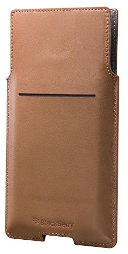 BlackBerry Leather Pocket Case for BlackBerry PRIV - Retail Packaging - Tan
