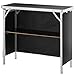 VEVOR Folding Portable Bar Table, Tradeshow Podium Table for Indoor, Outdoor, Party, Picnic, Exhibition, Includes Carrying Case, Storage Shelf and Black Skirt, 38.39