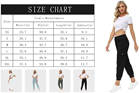 MoFiz Womens Hiking Pants with Pockets Lightweight Quick Dry Athletic Outdoor Running Sweatpants Cargo Pant for Women Black M — view 6