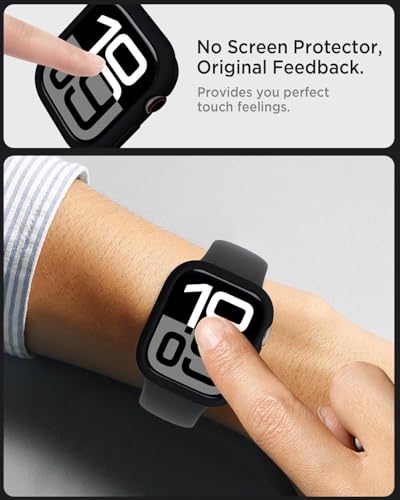Image of OJOS Soft TPU Case Compatible for Apple Watch Series 10 46mm, Lightweight and Slim Cover All-Around Protective Case for iWatch 46mm, Black