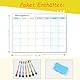 SONNELD Monatsplaner Abwischbar Magnetischer für Kühlschrank, Wiederverwendbarer Whiteboard-Familienkalender mit 7 Stiften & Radierer, für Küche, Büro, Schule, 42 x 30 cm the Family Plan To do Liste