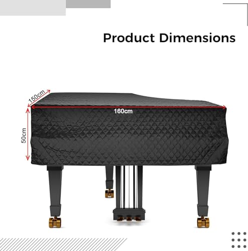 Housse imperméable pour piano à queue 160cm résistant humidité poussière - 4