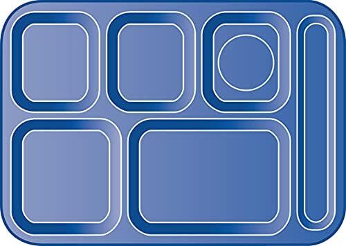 Miniatura 5 de Carlisle FoodService Products P614R05 Bandeja de polipropileno con 6 compartimentos para mano derecha, 10" x 14", color rojo