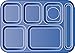 Carlisle FoodService Products P614R05 Right-Hand 6-Compartment Polypropylene Tray, 10