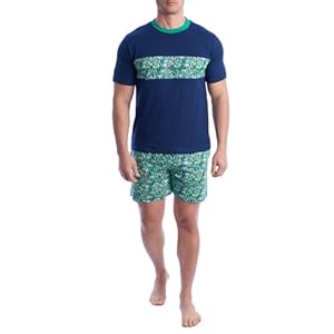 Kisses&Love Pyjama d'été à Manches Courtes en Coton pour Homme KL30000