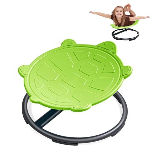 Turtle Spinning Chair for Autistic Kids – Sensory Spinning Toy, Spin Chair for Kids Autism, Sensory Swivel Seat for Balance, Coordination, Focus & ADHD Support, Autism Sensory Products (Green)