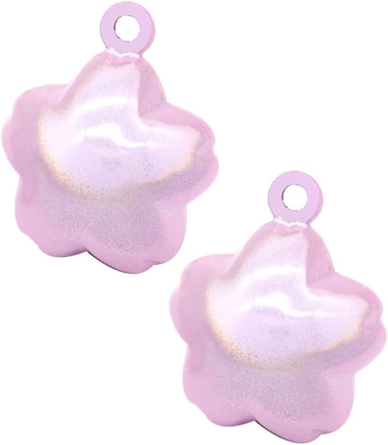 Alipis Cherry Blossom Water Bells Pendant Accessories Copper Bell for Hanging Decorative for Keychains Bracelets and Crafts Peaceful Japanese Design