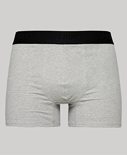 Superdry Lot de 3 Boxers pour Homme, Noir/Gris/Optique, Taille S, Noir/Gris/Aspect, S