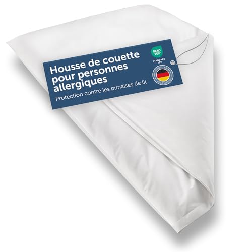 Blumtal Lot de 2 Housses Anti-acariens pour Personnes allergiques - Housse de Couette 140x200 cm - Protection Anti-acariens et Anti-punaises - Linge de lit...