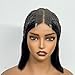 sedittyhair Double Drawn 280 Density Real 2x6 HD Lace Closure Human Hair Wig for Black Women Pre Plucked Middle Part Vietnamese Hair Bob Bone Straight Wig Natural Color 10 inches