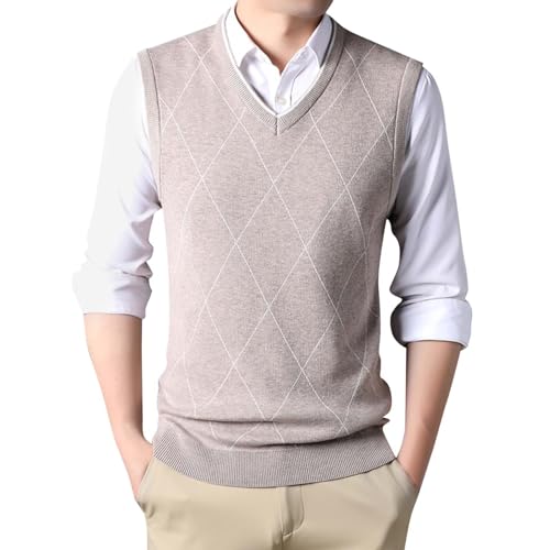 Chaleco de punto para hombre cómodo contra el frío sin rigidez de mangas