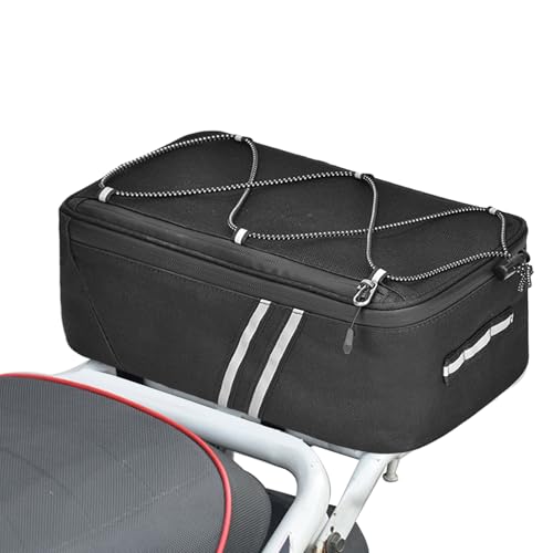 Paquete genérico de sillín de bicicleta, bolsa de sillín de bicicleta | Cesta reflectante resistente al agua, capacidad de 8 l, equipaje de almacenamiento para electricidad,