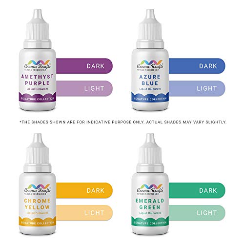 Image of Liquid Colours (Signature Collection + Essential Collection) for Bath Bomb & Melt & Pour Soap Making - Set of 16 (15 ml Each)