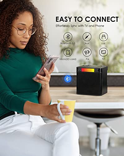 Karaoke Machine For Kids/Adults, Fullife 2023 Upgraded Portable Bluetooth Pa Speaker System With 2 Wireless Microphones, Colorful Led Light That Changes, Sing Karaoke Set For Home Parties, Indoors #TOP4