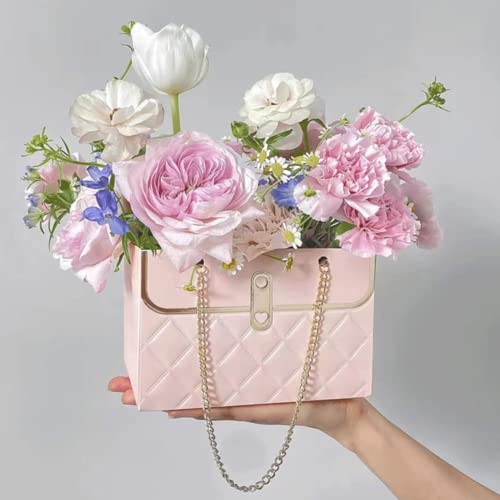 LONG XIN SERIES 8PCS Pink Floral Gift Bags Duty Reusable Paper Gift Boxes Luxury Present Packaging with Handles for Gift Package Wedding Birthday - Image 5