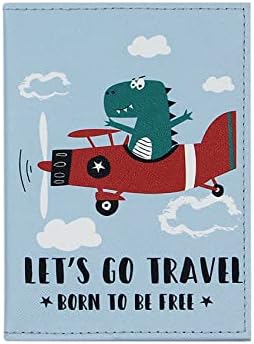 Cute Vegan Leather Passport Holder Cover World Map Travel One Pocket Passport Case Wallet for Kids Teens Adults