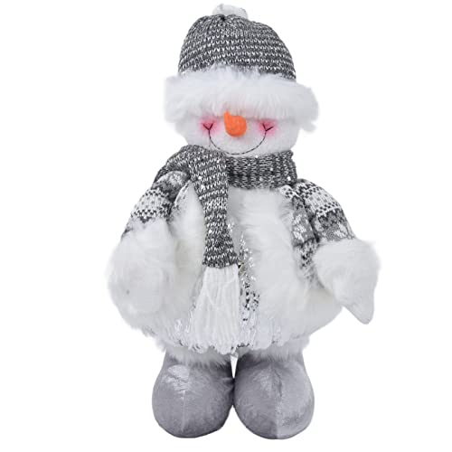 decoración de país de Navidad,Muñecas retráctiles de muñeco de nieve, gran muñeca de felpa hecha a mano de pie con retráctil para adorno navideño Decoración del festival de vacaciones, decoración de