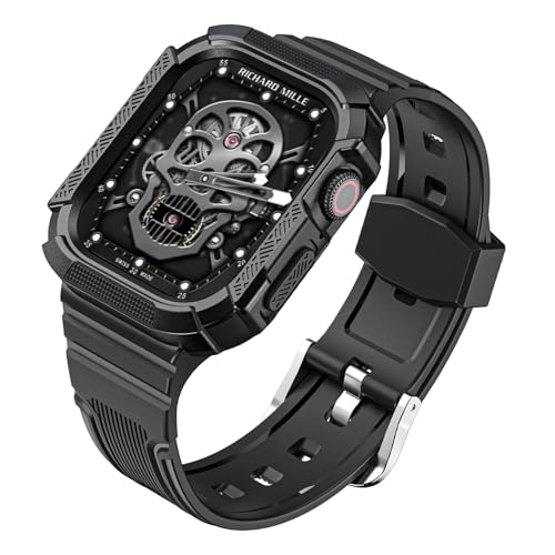 [CABOBE] Apple Watch �o���h �P�[�X ��̌^ �Ή� 49mm 45mm 44mm 42mm 41mm 40mm 38mm �A�b�v���E�I�b�` �o���h �A�b�v���E�I�b�` �x���g TPU�P�[�X ��̌^ Apple Watch Series 9