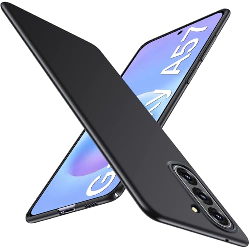 Coque Samsung A57 5G antichoc en plastique dur mat élégant noir pour Galaxy A57