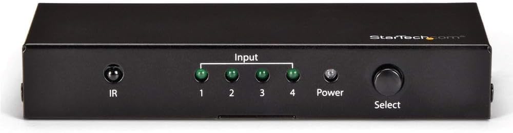 StarTech 4-Port HDMI 2.0 Video Switch Box, 4K 60Hz, Automatic, IR, 7.1