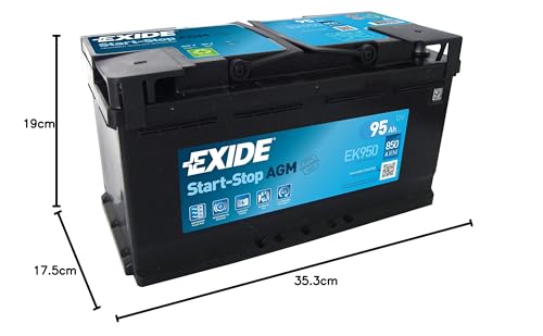 Exide Technologies Agm EK950 Batteria Auto 95Ah 850A Start Stop - 7