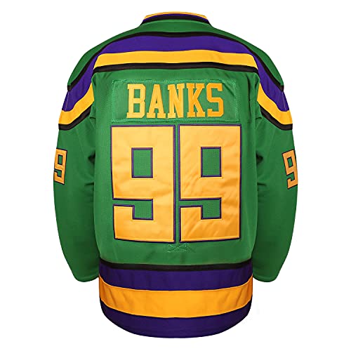 MESOSPERO Charlie Conway #96 Mighty Ducks Adam Banks #99 Ice Hockey Jersey