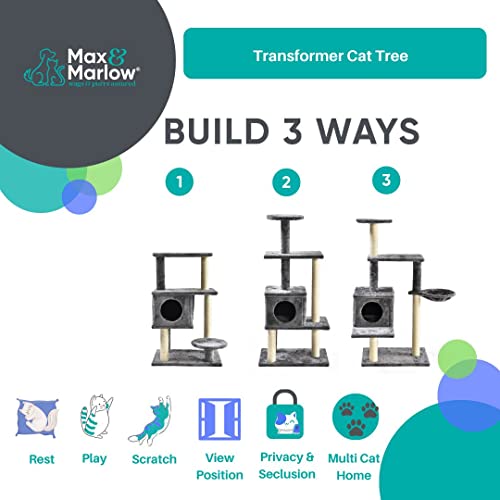 Árbol para gatos 3 en 1 Max & Marlow gris miniatura 4