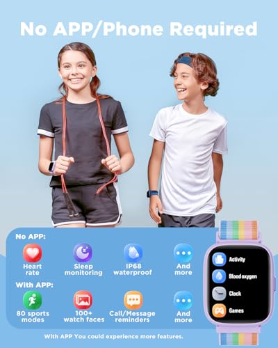 BIGGERFIVE Smart Watch for Kids, 1.8