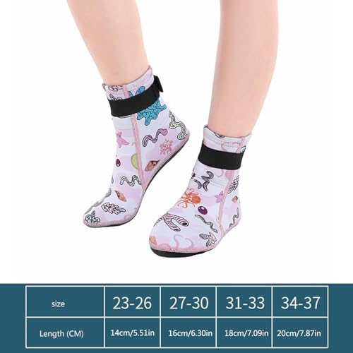 TEMOOUES Calcetines de trajes de neopreno para niños para deportes acuáticos, natación, surf, buceo, esnórquel, calcetines de esnórquel para niños, a, 34 to 37 - imagen 3