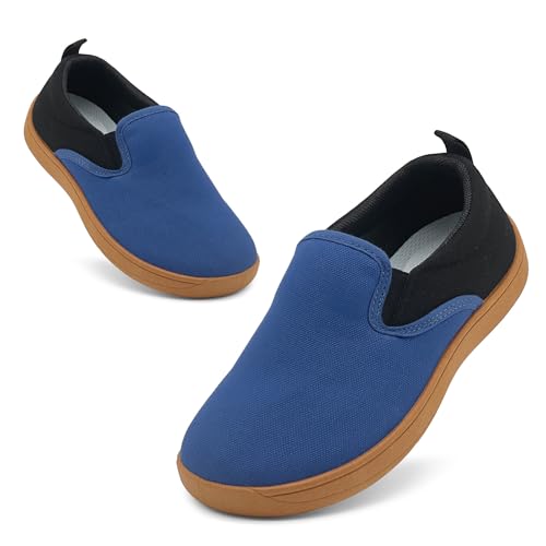 Toddler Kids Wide Barefoot Shoes Girls Boys Slip On Canvas Sneakers Comfortable Skin Friendly Walking Kids Shoes