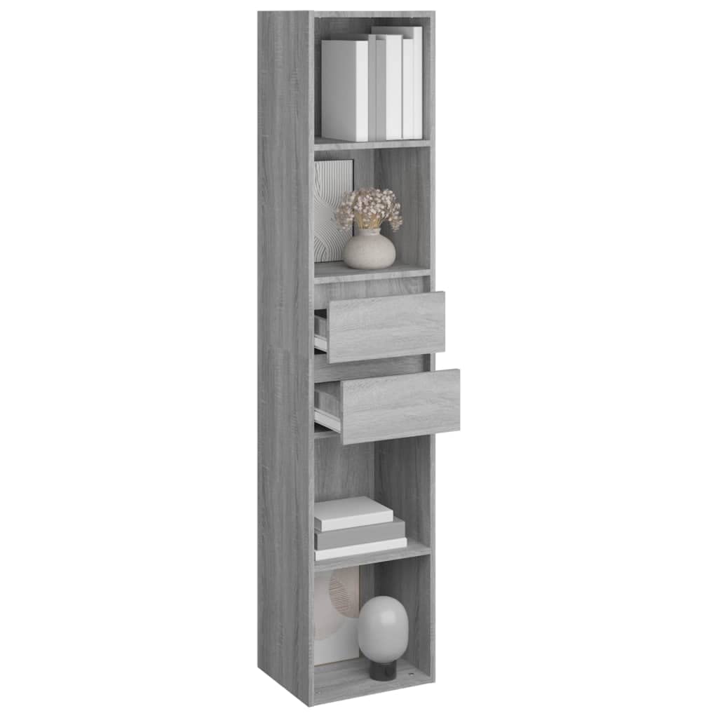 Generisch Bücherregal Grau Sonoma 36x30x171 cm Holzwerkstoff,Möbel,Regalsysteme,Bücherregale Bücherschränke-815535