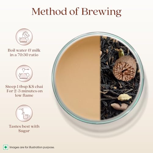 Image of 1868 by TATA Tea Kolkata Street Chai, Blend of Assam Black Tea, Ginger, Cardamom, Nutmeg, Spicy, Strong, Sweet, Whole Loose Leaf, From House of TATA (30 Cups /100g) (Pack of 2)