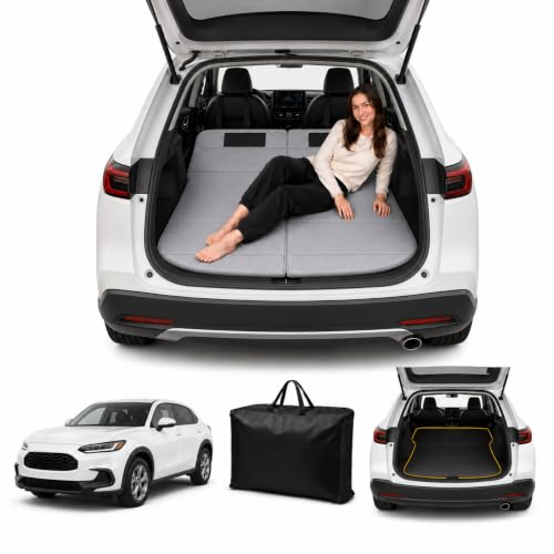 Image of Car Mattress for HR-V 2023-2026, Upgraded Non-Inflatable Thickened Foam SUV Car Camping Mattress, Foldable Trunk Sleeping Pad Car Bed Mattress for Road Trips Camping Travel