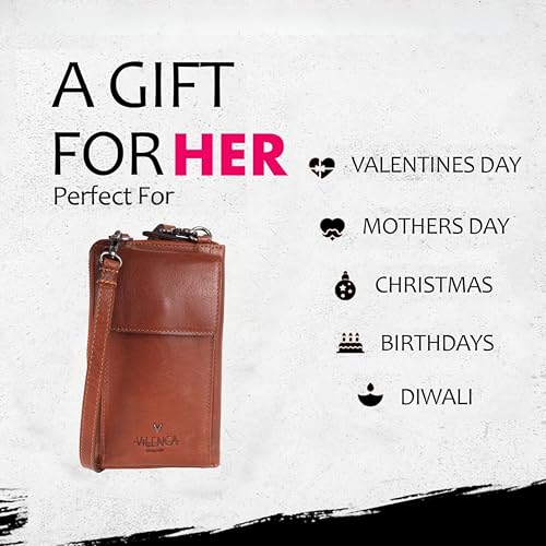 Image of Genuine Leather Small Leather Crossbody Bags For Women Cell Phone Purse, Trendy Casual with adjustable strap