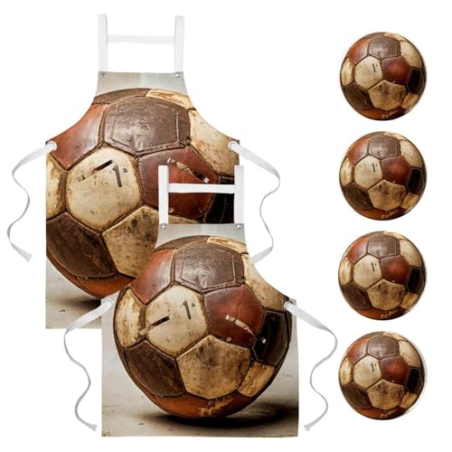 Tabliers de cuisine football vintage pour réussir vos barbecues en famille