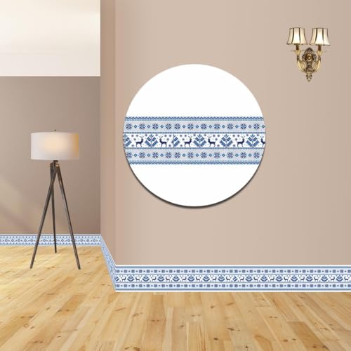 Image of WallDaddy Peel and Stick Wallpaper Border - Brown Diamond Marble Stone Pattern - Glossy Laminated Waterproof PVC - for Kitchen, Tile, Living Room Bathroom Decoration 3 Inch X 10 feet