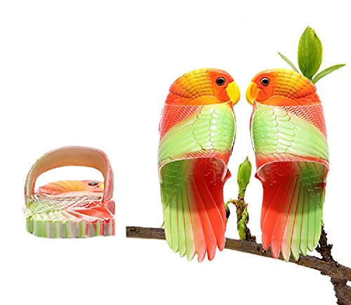 HANDKEI Summer unisex parrot slippers children cartoon animal slippers funny parrot beach slippers sandals 3 colors2