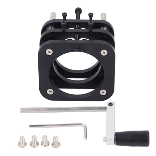 Router Table Lifting System Base Durable Aluminum Alloy Manual Hand Crank Design with 51mm Maximum Stroke for Woodworking Projects Black 100 x 90 x 100mm