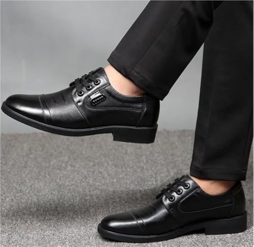 Men's Lace-Up Comfortable Fashion Modern Slip Resistant Low Top Arch Support Formal Oxford Patent Shoes4