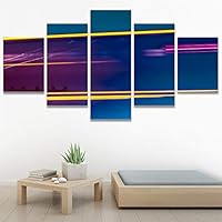 SIGNWIN 5 Panel Canvas Wall Art Road Lights for Home Decorations Ready to Hang - 60