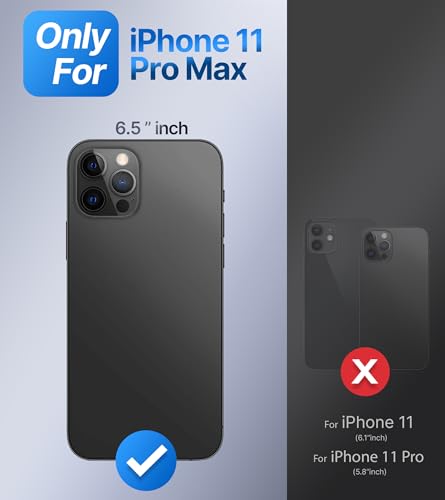 Image of SHIELDS UP for iPhone 11 Pro Max Back Cover with Stand, Phone Case Clear with Double Ring Holder [Adjustable & Foldable] Shockproof Protective Cover for iPhone 11 Pro Max 6.5 inch - Clear