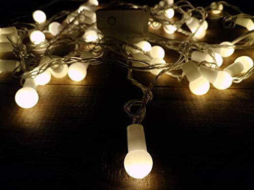 Cordão Pisca 40 Leds Bolinhas Branco Quente 220v