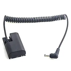 Hersmay Decoded Dummy Battery LP-E6, DC Coupler DR-E6 for Canon EOS R R5 R6 5DII 5DIII 5DIV 6D 6DII 70D 7D 7DII 80D 90D DSLR Camera SmallHD 501 502 702 Monitor