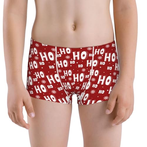 Boys' Cotton Boxer Brief Soft Underwear-Ho-Ho-Ho